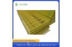 China Plastic Dipping Yellow Steel Open Mesh Metal Grid Floor Net supplier