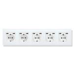 60mm GND Modern Plug Sockets Tempered Glass Panel Wall Socket With Usb Port for sale