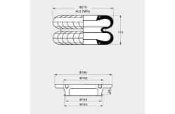 China S200-2R Yokohama Air Spring Double Convoluted Rubber Bag Diameter 200MM supplier