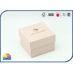 Matte Print Cubic Pink Paper Box Necklace Gift Package With Lid for sale