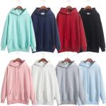 Wholesale custom pure color blank cheap women hoodie