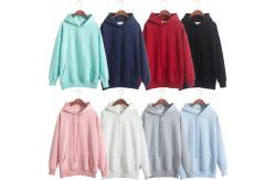 China Wholesale custom pure color blank cheap women hoodie supplier