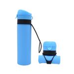 600ml Drinking Water Silicone Foldable Bottle With Sling for sale