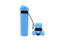 China 600ml Drinking Water Silicone Foldable Bottle With Sling supplier