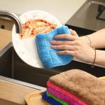Kitchen Dish Cloths Dish Towels Super Absorbent Coral Fleece Cloth Premium Dishcloths Nonstick Oil Washable Fast Drying for sale