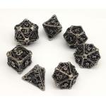Odorless Tabletop Black Polyhedral Dice , Lightweight Sharp Metal Dice for sale