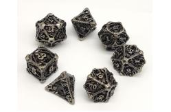 China Odorless Tabletop Black Polyhedral Dice , Lightweight Sharp Metal Dice supplier