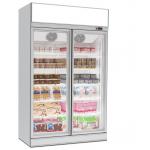 2 Door Upright Glass Door Freezer Condensing Unit Top Mounted Plug In Type for sale