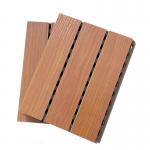 MDF Studio Auditorium Wooden Grooved Acoustic Panel / Sound Absorbing Wall Panels for sale