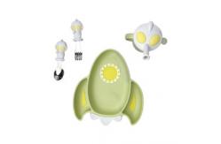 China Customized Silicone Baby Feeding Set Food Grade Bib And Bowl Set With Spoon supplier