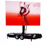 Solar Full Color LED Screen Display Remote Control Trailer For Large Scale Event for sale