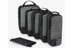 China Travel 6 Set Compression Packing Cubes , Foldable Luggage Organizer Bag Set supplier