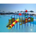 Kids Security Playground Water Slide Anti UV Outdoor Pool Slide With Buckets for sale