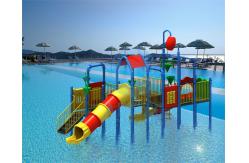 China Kids Security Playground Water Slide Anti UV Outdoor Pool Slide With Buckets supplier