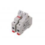 Flat Mount BH114 600V 30A 10x38mm Cylindrical Fuse Holder For Fuse Link