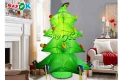 China New Design Green Giant Inflatable Xmas Tree With Ornament Balls And Stars supplier