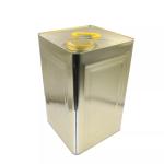20L Gold Square Chemical Oil Storage Can With Screw Lid ODM 235*235*378mm for sale
