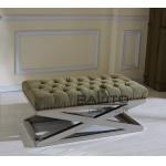 antique old style fabric ottoman classic club furniture for sale