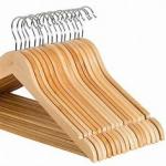 China 360 Degree Swivel Hook Solid Wood Crescent Hangers Modern Luxury manufacturer