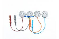 China 4 DISCS Ag AgCl Sensor EMG Disposable Surface Electrodes With 10cm Wire supplier