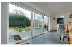 China Custom Modern PVC Sliding Doors Double Tempered Glass Patio Door supplier