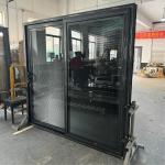 Thermal Break Alumimum Sliding Glass Door Manual Roller Shutter Double Tempered Glass for sale