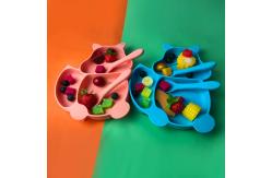 China Fox Shape Foldable Silicone Bowl Non Toxic Bpa Free Customized With Spoon supplier