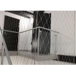 Customized Height Balustrade Stainless Steel Cable Mesh 2.0mm Wire Polished Surface for sale