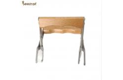 China Beekeeping Apiculture Tools Stainless Steel Bee Hive Frame Grip With Wooden Handle supplier