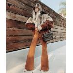 102cm Women Corduroy Bell Bottom Pants