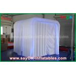 Inflatable Party Tent White Inflatable Event Photo Booth With RGB Led Light / Two Doors for sale