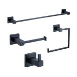 Four Pieces Bathroom Hardware Sets Shower 304 Stainless Steel Wall Mounted for sale