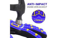 China Durable 13 Gauge Impact Nitrile Gloves , TPR Construction Cut Resistant Gloves supplier