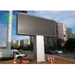 Beautiful frame 1R1G1B Pitch 6mm Full Color Led Billboard with column beside road for sale
