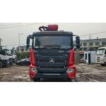 Green Used Sany Concrete Pump Truck 2021 Year 62m Sany Chassis 5 Bridges for sale