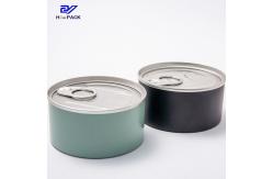 China Two Piece Tuna Tin Cans Sardine Round Tin Containers With Lids supplier