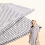 Breathable Pique Knit Fabric , Multi Color Spring Striped T Shirt Fabric for sale