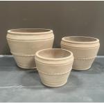 Hand Carved Cement Finishing Quadrate GRC Planter Pots For Weather Resistant Plants for sale