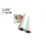 Glossy Inkjet Cotton Canvas Roll , 400gsm White Silky Digital Printing Canvas