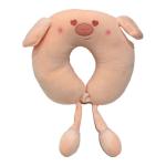 Flapping Ears Piggy 0.3m 11.81in U Shaped Head Stuffed Animal Neck Pillow Hypoallergenic for sale