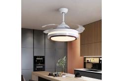 China Super Bright  5000K 65W 42 Inch Flush Mount Ceiling Fan With Light retractable supplier