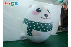China Customized Inflatable Holiday Decorations White Polar Bear Model With Printing supplier