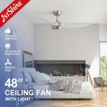 Certificate SAA 1stshine LED Ceiling Fan with Remote Control Smart and Energy Saving for sale