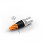 IP65 IP67 Waterproof RJ45 Male Connector Outdoor Ethernet Signal Plug with Metal Button and LED Display for sale
