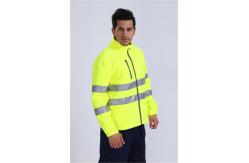 China 100% Polyester Microfleece Hi Vis Fleece Jacket , 360gsm Cold Weather Work Jacket supplier