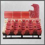 Antique Red Decoration Chinese Ceramic Roof Tiles Graphic Design for sale