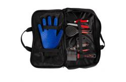China Multifunctional Pet Grooming Gloves Kit Scissor Comb Bag With Pet Nail Clipper supplier