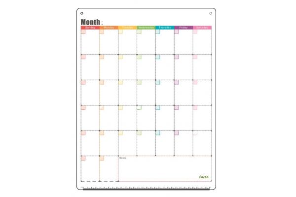 Vertical Whiteboard Calendar For Fridge Magnetic Fridge Monthly Planner