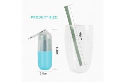 China 4 Color Reusable Collapsible Silicone Drinking Straw supplier