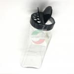 Transparent Black Cap Big Jar  Type 1000ml Bath Salt Jar Plastic Packaging for sale